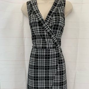The Vanity Room Plaid XL Asymmetrical Hem Dress